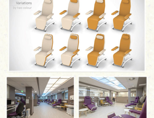Die Farbe von Polstermöbeln kann die Stimmung beeinflussen und zur Ästhetik des medizinischen Zentrums beitragen.